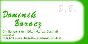 dominik borocz business card